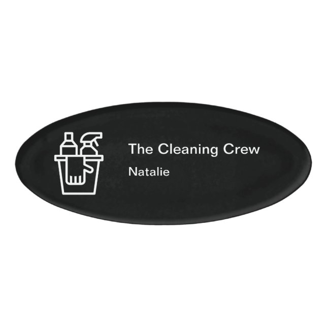 Badge D'identification Le nettoyage entretient l'employé (Devant)