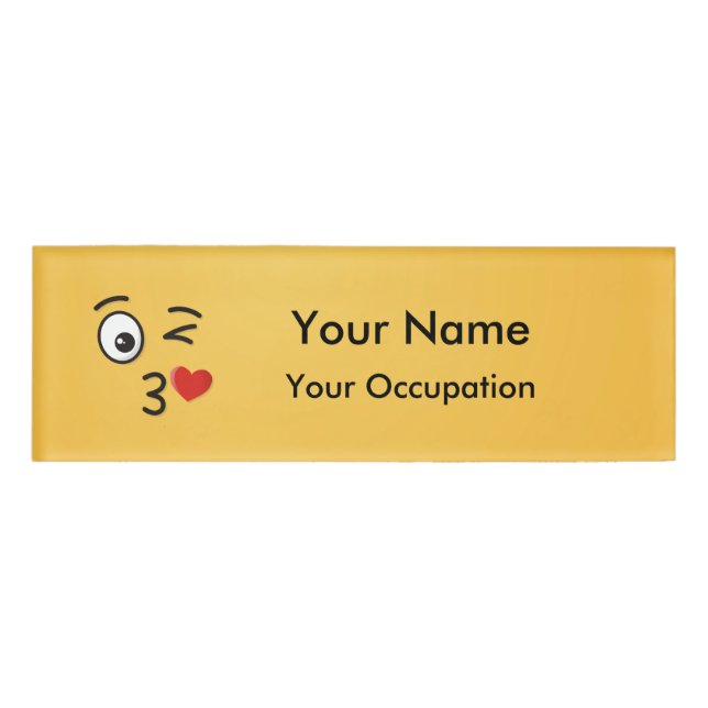 Badge D'identification Le visage Jetant un baiser (Devant)