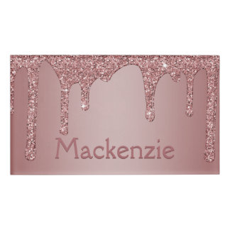 Badge D'identification Lecteurs de Parties scintillant rose brillant pour