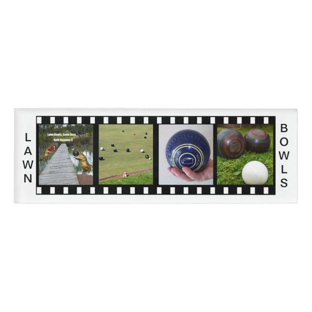 Badge D'identification Les Bowles De Pelouse Ont Amusement Et Vie Vie, (Devant)