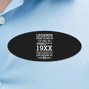 Badge D'identification Les légendes personnalisées sont nées à la date Mo