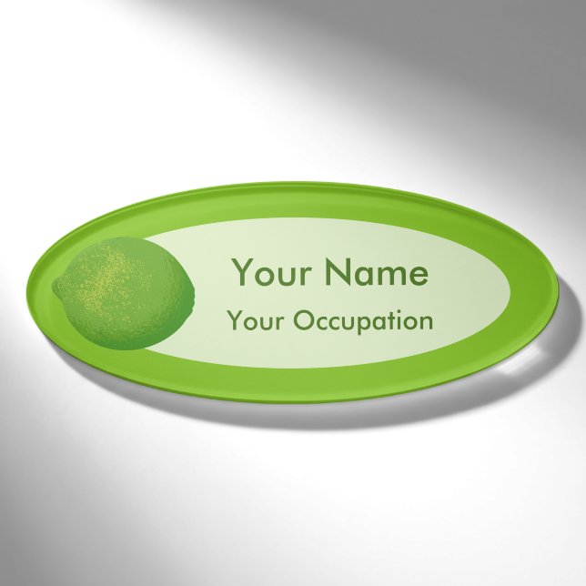 Badge D'identification Lime (Devant)