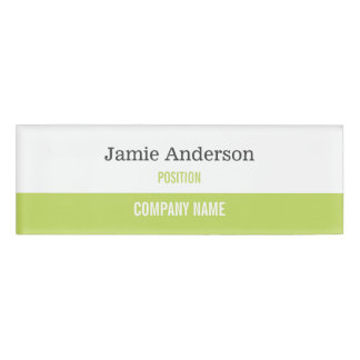 Badge D'identification Lime vert et gris professionnel