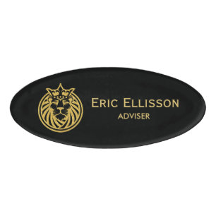 Badge D'identification Lion Avec Couronne - Style Or 4