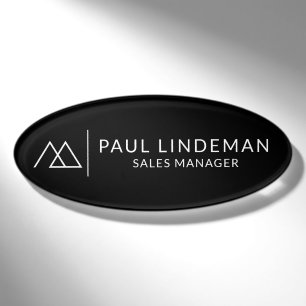 Badge D'identification Logo de l'entreprise Magnetique Professionnel Oval