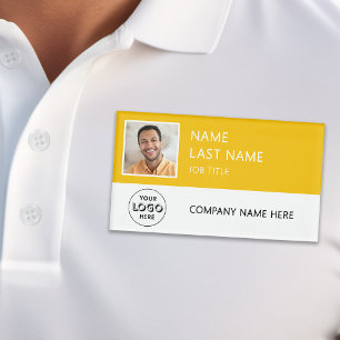 Badge D'identification Logo de l'entreprise Photo d'employé Magnétique Ja