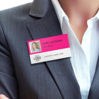 Badge D'identification Logo de photo personnalisé ID magnétique grand ros