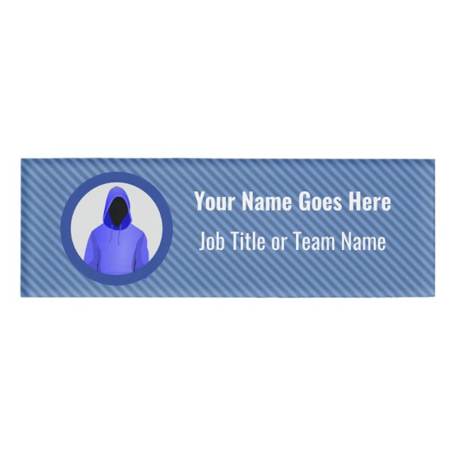 Badge D'identification Logo défensif InfoSec Hacker - Blue Team personnal (Devant)