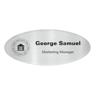 Badge D'identification Logo d'entreprise simple Name Balise Nom de dé