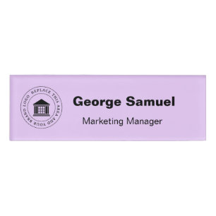Badge D'identification Logo d'entreprise simple Name Désignation
