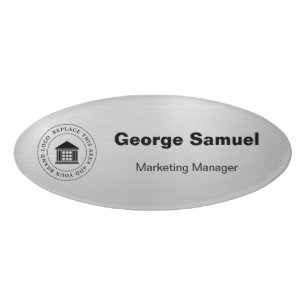 Badge D'identification Logo d'entreprise simple Name Désignation
