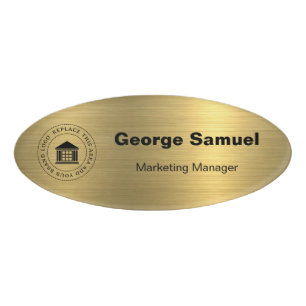 Badge D'identification Logo d'entreprise simple Name Désignation