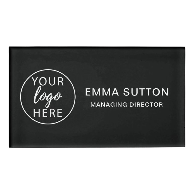 Badge D'identification Logo d'entreprise simple personnalisé (Devant)