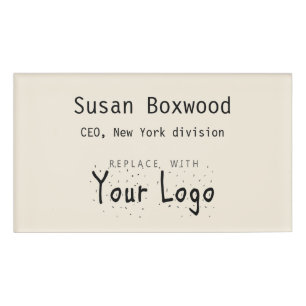 Badge D'identification Logo fait sur commande de remplacement des textes