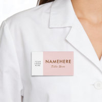 Logo Grand Simple Rose Pâle Pastel Clair Nom Titre