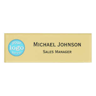 Badge D'identification Logo magnétique des employés de Faux Gold