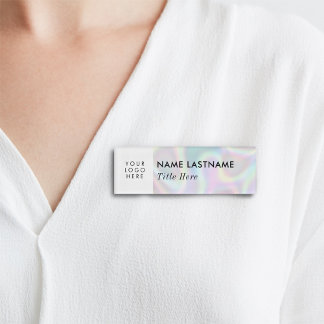 Badge D'identification Logo Personnalisé Faux Titre du Magnet Holographiq
