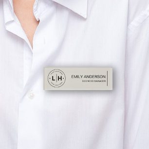 Badge D'identification Logo personnalisé minimaliste moderne