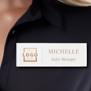 Badge D'identification Logo personnalisé Nom du personnel de l'entreprise