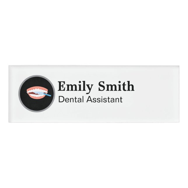 Badge D'identification Logo pour dentiste (Devant)