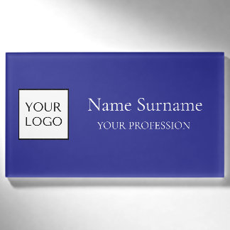 Badge D'identification Logo promotionnel bleu marine