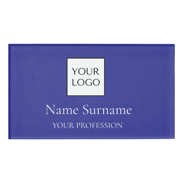 Badge D'identification Logo promotionnel bleu marine  (Devant)