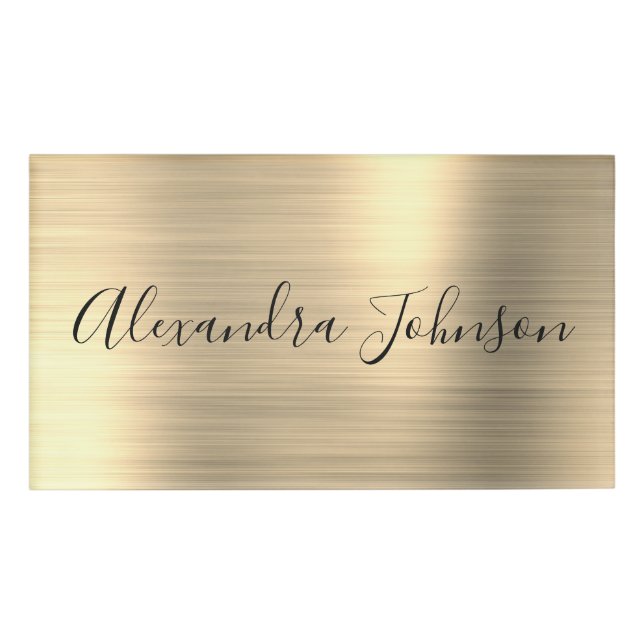 Badge D'identification Luxe Gold Foil Entreprise moderne (Devant)