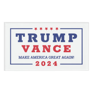 Badge D'identification MAGA Trump Vance 2024 : élection américaine en ble