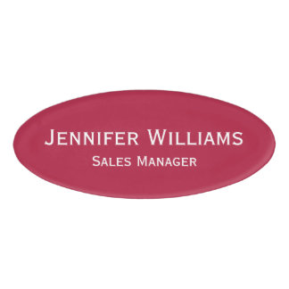 Badge D'identification Magenta Red Office Professionnel Magenta Magnétiqu