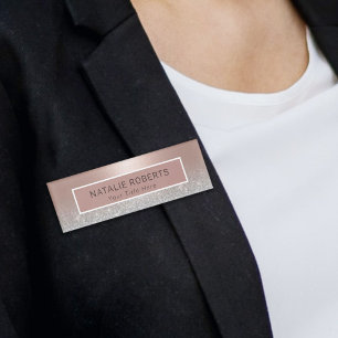 Badge D'identification Maquillage Artiste Salon des cheveux Moderne Blush