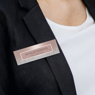 Badge D'identification Maquillage Artiste Salon des cheveux Moderne Blush