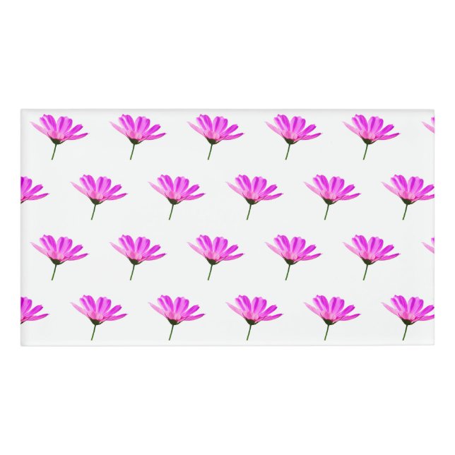 Badge D'identification Marguerite rose  (Devant)