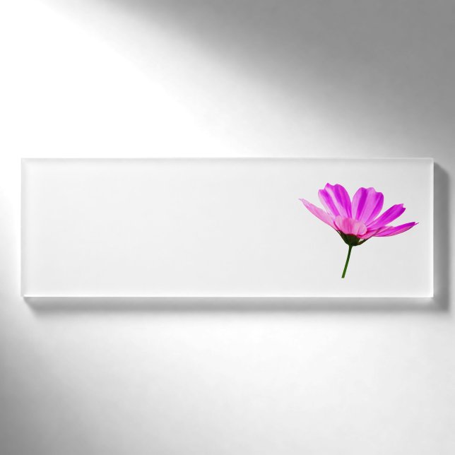 Badge D'identification Marguerite rose (Devant)