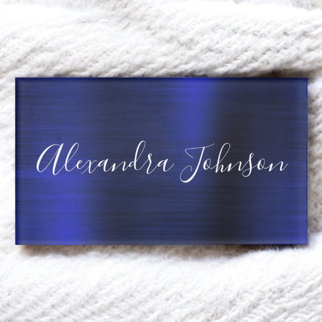Badge D'identification Marine Blue Metallic Foil Entreprise moderne (Créateur téléchargé)