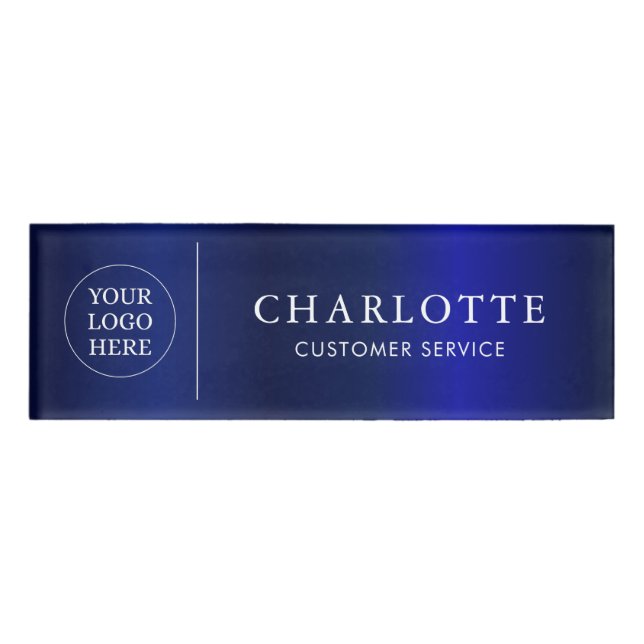 Badge D'identification Marine Magnet Custom Logo Bureau Employé (Devant)