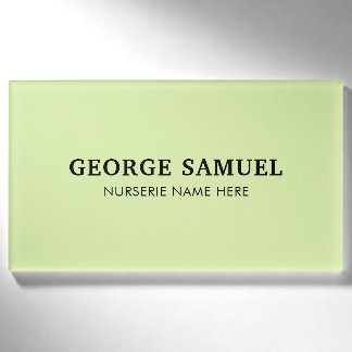 Badge D'identification Marque personnalisée de la pépinière Greenleaf 