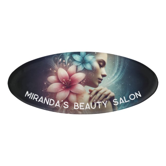 Badge D'identification Massage Thérapie Guérison Mains Énergie Spa Bien-ê (Devant)