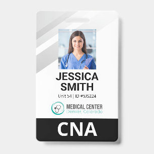 Badge d'identification médicale avec photo