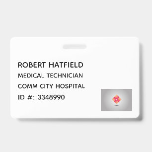Badge d'identification médicale de l'hôpital