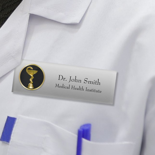 Badge D'identification Médicale Gold Professional Hygieia Bowl (Créateur téléchargé)