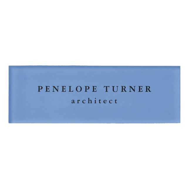 Badge D'identification Mini-tendance Cornflower Blue Professional (Devant)