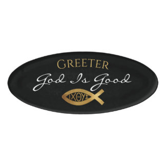Badge D'identification Ministère de l'Église chrétienne Greeter Usher Ich