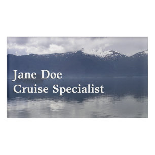 Badge D'identification Misty Alaskan Sea dans les tons bleu