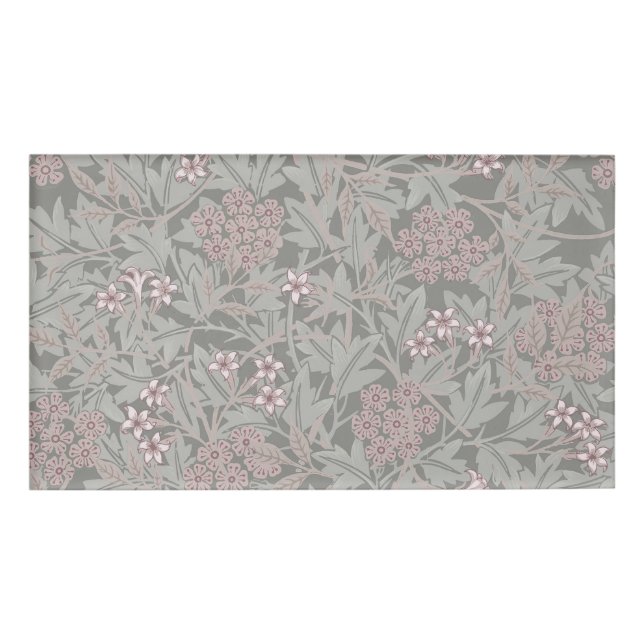 Badge D'identification Modèle de fleur de jasmin de William Morris (Devant)