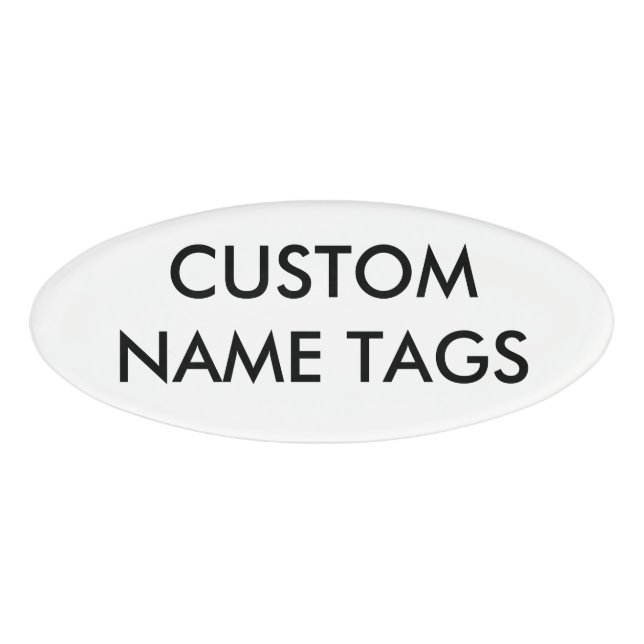 Badge D'identification Modèle nommé ovale de blanc d'étiquette (Devant)