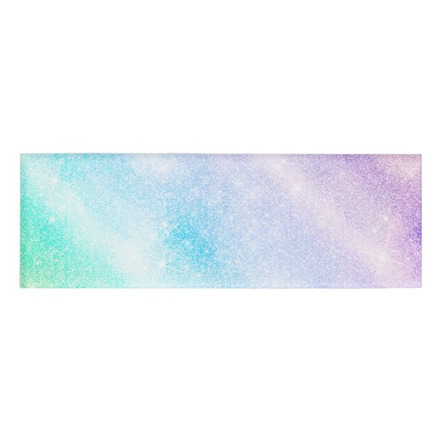 Badge D'identification Modèle vitreux ombre Blue Purple Glitter (Devant)