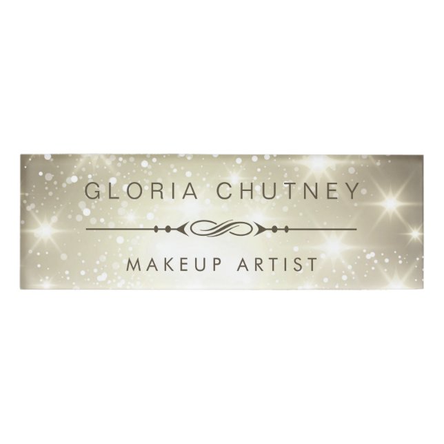 Badge D'identification Moderne brillez les parties scintillantes de (Devant)