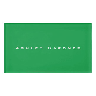 Badge D'identification Moderne Élégant Cute Unique Style Kelly Green