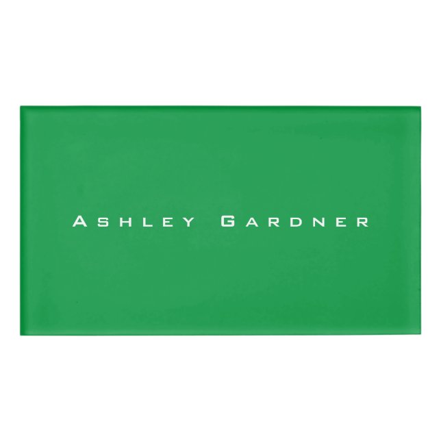 Badge D'identification Moderne Élégant Cute Unique Style Kelly Green (Devant)