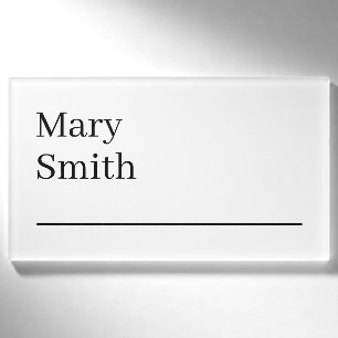 Badge D'identification Moderne minimaliste souligné